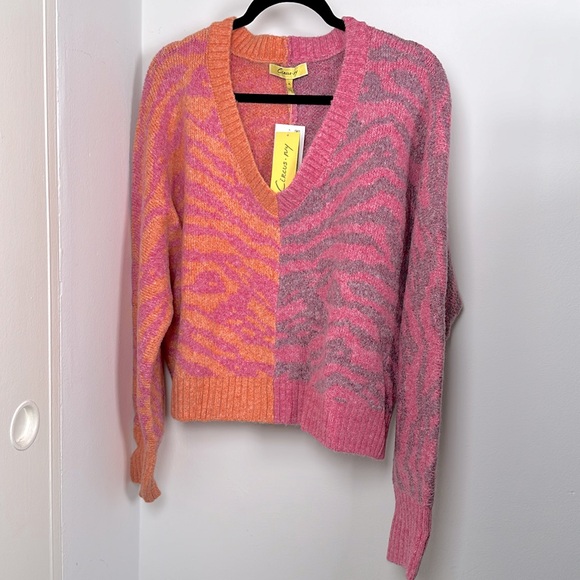 Sweaters - V Neck Cozy Dolman Sweater | Colorful Zebra